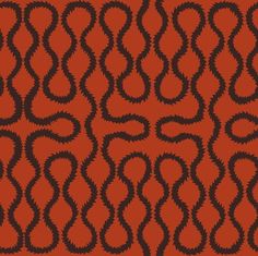 an orange and brown pattern with black swirls on the bottom, in different sizes