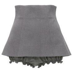 SHUSHU TONG grey ruffle skirt overlay high waisted layered shorts UK6 XS Reference: AAWC/A01268 Brand: Shushu Tong Material: Polyester Color: Grey Pattern: Solid Closure: Zip Lining: Grey Fabric Extra Details: Back zip. Made in: China CONDITION: Condition: Excellent, this item was pre-owned and is in excellent condition. This item is in excellent condition and ready to be loved. Comes with: Style code present (Generic) SIZING Designer size: UK6 Size reference: US0 / UK6 / IT38 / FR34 / XXS-XS ME Shushutong Skirt, Shushu Tong Skirt, Gauge Skirt, Ruffles Skirt, Shushu Tong, Designer Skirt, Skirt Asymmetrical, Zip Lining, Versace Designer