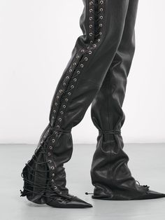 Hard Candy Leather Trousers (031-HARD-CANDY-BLACK) Gothic Leather Bottoms For Alternative Fashion, Fitted Leather Gothic Pants, Gothic Black Leather Pants, Black Gothic Leather Pants, Alternative Style Fitted Leather Pants, Gothic Leather Bottoms For Fall, Fitted Leather Pants In Alternative Style, Fitted Leather Alternative Pants, Punk Leather Pants For Streetwear