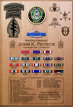 Army Shadow Box Ideas, Army Values, Retirement Plaque, Military Frames, Army Retirement, Us Army Rangers, Military Retirement Gift, Military Signs