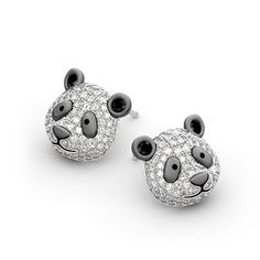 The exclusive design and sparking stones make these earrings excellent gifting option. Crafted in sterling silver, each earring features small nose, little ears, and mesmerizing look, which will make you fall in love with it. The eye-catching look and ideal combination of colors giving a realistic appearance to these detailed design earrings. You can wear this pair of earring every day or on special occasions.Carat Weight: 2.735 ctStone Size: 2.3,1.5,1.3,1.1 mmStone Type: Jeulia® StoneNumber of Fine Jewelry Diamond Eyes Earrings For Anniversary, Fine Jewelry White Gold Earrings With Diamond Eyes, Luxury White Gold Earrings With Diamond Eyes, Fine Jewelry Earrings With Diamond Eyes, White Gold Round Earrings With Diamond Eyes, White Gold Earrings With Diamond Eyes, Hypoallergenic Sterling Silver Diamond Earrings, Sterling Silver Diamond White Earrings As Gift, Sterling Silver Earrings In Diamond White As Gift