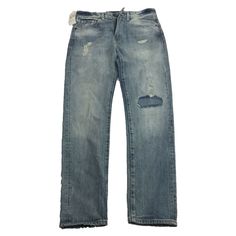 Description: Nwt Levi's Made & Crafted Shuttle Standard Denim Jeans Men's Size 30x32 There Is Damage Where The Coin Is Placed, Please Refer To The Pictures. Measurements: Waist - 15 (30) In Inseam - 31 In Leg Opening - 6 In We Have Tried To Be As Accurate As Possible For Our Measurements So Please Understand If There Is An Error Of Up To 1 Inch In Measurements. Shipping: All Items Within The Usa Will Be Shipped Via Usps With Delivery Confirmation Tracking Number Which Allows You To Track Your Pa Levi's Straight Fit Cotton Jeans, Rugged Fitted Denim Jeans, Levi's Light Wash Rigid Denim Jeans, Rugged Washed Blue Straight Leg Jeans, Rugged Straight Leg Washed Blue Jeans, Rugged Fitted Blue Jeans, Fitted Rugged Blue Jeans, Blue Rugged Fitted Jeans, Rugged Rigid Denim Blue Jeans