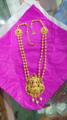 Gundla Mala With Lakshmi Pendent, Chandra Haram, Lakshmi Idol, Traditional Wedding Jewellery, Temple Jewellery Earrings, Small Earrings Gold