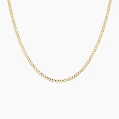 Zeke 22 in. Curb Chain Necklace (3.5mm) - 14K Yellow Gold. Iconic yet understated and perfect for everyday wear, this 22-inch curb chain necklace features lustrous links that lay handsomely on the necklace. Curb Chain Necklace, The Necklace, Brilliant Earth, Curb Chain, Lab Diamonds, Diamond Earrings Studs, Diamond Studs, Eternity Ring, Quality Jewelry