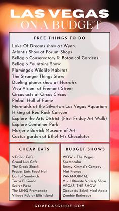 las vegas on a budget flyer