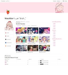 FREE | Watchlist Notion Template | Anime, TV Anime Watchlist Notion Template, Notion Template Ideas Watch List, Notion Template Ideas For Movies, Film Notion Template, Notion Template Video Game, Gaming Notion Template, Notion Show Tracker, Tv Show Tracker Notion