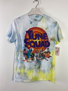 Space Jam - Tune Squad, Hand Tie Dyed T-Shirt, Michael Jordan Movie Tune Squad, Hand Tie, Cotton Jersey Fabric, Space Jam, Bugs Bunny, Tie Dye T Shirts, Casual T Shirt, Tie Dyed, Michael Jordan