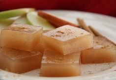 sliced apples and cinnamon on a white plate