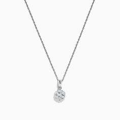 Effy 925 Sterling Silver Diamond Cluster Pendant Effy Jewelry, Cluster Pendant, Diamond Cluster, Silver Diamonds, Round Diamonds, Metallic Silver, 925 Sterling Silver, Pendant Necklace, Sterling Silver