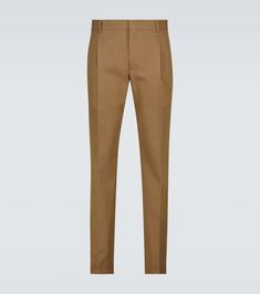 These brown Loro Piana pants are cut from 100% cotton in a straight fit, and feature belt loops, single-pleated fronts and cuffed edges. | Loro Piana Straight-fit cotton pants Formal Pants, Loro Piana, Cotton Pants, Fall In Love, Khaki Pants, Saint Laurent, In Love, Sweatpants, Online Store