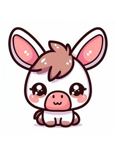 a cute little pig with big ears sitting down and looking at the camera, it's eyes are closed