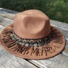 About:  This Boho Panama Hat hat is great for lounging, social gatherings, outdoor activities, or for your everyday lifestyle. Our hat is lightweight and very comfortable to wear. Specs: Material: Rayon Boho Hats For Women, Burning Hats, Boho Bottoms, Boho Hats, Hat Art, Boho Shoes, Hat Bands, Couture Hats, Painted Hats