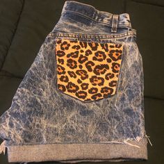 Distressed Cheetah Pocket Jean Shorts. Brand New, Never Worn. Doesn’t Have Size On Tag-I’m Size Medium And They Are Tight In The Legs. Super Cute! Sad I Never Have Liked Them On Myself. Fitted Tiger Print Bottoms For Summer, Fitted Tiger Print Summer Bottoms, Casual Summer Bottoms With Tiger Print, Casual Tiger Print Bottoms For Summer, Casual Tiger Print Summer Bottoms, Leopard Print Cotton Shorts For Summer, Summer Leopard Print Cotton Shorts, Trendy Leopard Print Shorts For Spring, Trendy Leopard Print Shorts