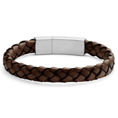 * Genuine cow leather
 * Surgical-grade stainless steel Brown Leather Braided Bracelet As Gift, Brown Leather Strap Braided Bracelet Gift, Brown Leather Strap Bracelet, Vintage Brown Everyday Bracelets, Brown Waxed Finish Bracelet, Everyday Vintage Brown Bracelets, Classic Adjustable Brown Bracelets, Distressed Brown Leather Bracelets As Gift, Brown Leather Strap Wristband For Everyday