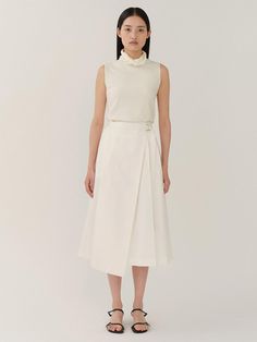 Composition : COTTON 54 RAYON 46 LINING : POLYESTER 100Color : Off-White S,Off-White MCountry of Origin : Republic of Korea Wrap Skirt, Midi Skirt, Composition, Off White, Skirt, The Originals, Clothes For Women, White, Clothes