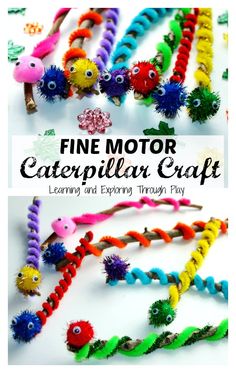 fine motor caterpillar craft for toddlers to learn how to use the caterpillar