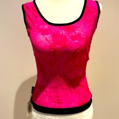 Pristine Fitted Beading Pet/Smoke Free Home Pink Stretch Tank Top For Party, Pink Embellished Evening Tops, Elegant Pink Tank Top For Night Out, Fitted Embellished Pink Tops, Pink Stretch Tank Top For Night Out, Elegant Pink Tank Top For Evening, Embellished Fitted Casual Tank Top, Elegant Pink Evening Tank Top, Casual Embellished Fitted Tank Top