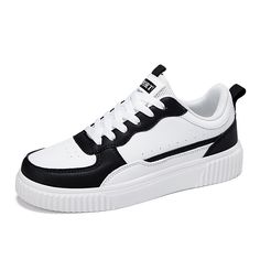 Color: White And Black, Size: 36 Shoes Korean, Strap Shoes, Matches Fashion, Shoe Size Chart, Womens Clothing Sizes, Handmade Shoes, White Shoes, Style Board, Daily Outfits