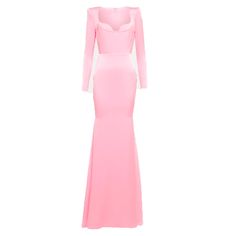 Pink TECIK Ruffled Hem Evening Dress Gown | i The Label – I The Label Heel Caps, Dress Gown, Pair Of Pants, Bra Cups, Ruffle Hem, Evening Dress, The Label, Gowns Dresses, Dress Length