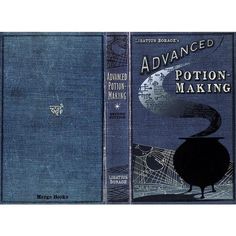 the front and back cover of an advanced potton - making book, with illustrations on it