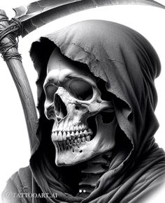 Reaper Statue, Skull Art Tattoo, Wrist Tattoo Ideas, Wrist Tattoo Designs, Reaper Tattoo, Armband Tattoos