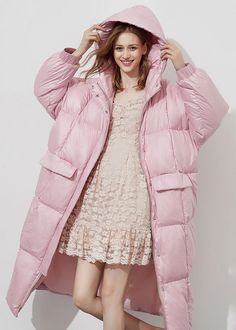 Stay warm and cozy in style this winter with this thick, hooded, pink women's puffer jacket. Fluff yourself up and stay fabulously fashionable - no matter how cold it gets! Fixed hood Lined, with 90% 600-fill-power down, 10% feather fill Polyester Front zip closure with snap storm flap Elastic cuffs Women's winter coat Machine wash, tumble dry Item #310241 Size info XS=US2=UK6=EU32 S=US4-6=UK8-10=EU34-36 M=US8-10=UK12-14=EU38-40 L=US12=UK16=EU42 ★★ It would be helpful if you provided your height Fall Duck Down Outerwear With Double-lined Hood, Winter Puffer Jacket With Detachable Hood For Cold Weather, Fall Outerwear With Double-lined Hood And Duck Down, Spring Hooded Duck Down Outerwear, Pink Down Puffer Jacket With Detachable Hood, Duck Down Puffer Parka For Fall, Hooded Puffer Jacket For Spring, Winter Duck Down Puffer Hooded Jacket, Pink Puffer Jacket With Detachable Hood For Cold Weather