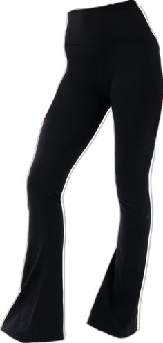 A woman wearing SPLITS59's Raquel High Waist Airweight Flare - Black leggings and a white top. Black Wide Leg 4-way Stretch Leggings, Black Wide Leg Leggings With 4-way Stretch, Black Flare Yoga Pants Athleisure, Black Flare Athleisure Yoga Pants, Black Flare Yoga Pants In Athleisure Style, Black Flare Athleisure Activewear, Black Flare Activewear Athleisure, Black Flare Activewear For Workout, Black Flare Workout Pants