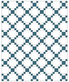 a blue and white checkered quilt pattern