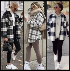 Colourful Leggings Outfit, Checkered Shirt Outfit Women, Colored Leggings Outfit, Checkered Shirt Outfit, Oversized Shirt Outfit, Women Leggings Outfits, Smart Casual Women Outfits, Plaid Shirt Outfits, Dressy Casual Outfits