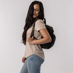 mini canvas backpack#color_charcoal-grey Everyday Standard Backpack, Black Casual Leather Backpack For Everyday, Casual Black Leather Backpack For Everyday, Minimalist Backpack For Daily Use, Everyday Leather Softback Backpack For Back To School, Everyday Softback Leather Backpack For Back To School, Everyday Leather Backpack For Back To School, Functional Backpack For Everyday Use And Back To School, Practical Backpack For Commuting