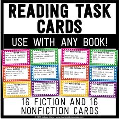 reading task cards with any book