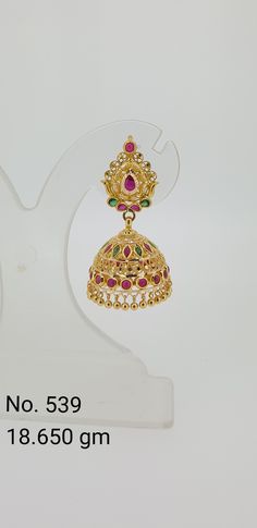 Gold Jhumkas, Temple Jewellery Earrings, Gold Jhumka, Jhumka Designs, 22k Gold Necklace, Gold Jhumka Earrings, Choker Necklace Designs, New Gold Jewellery Designs, Gold Earrings Models