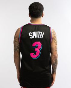 Combine your love of basketball and streetwear by copping the Vice City Basketball Jersey. Customize your own name and number on the jersey! It infuses breathable polyester with sweat-wicking technology to help keep you cool and dry whether you’re burning up the court or just keeping it casual around town. Don't sleep on this unique basketball jersey, available now at Jersey Nation while stock lasts!- Vice City Basketball Jersey- Fully embroidered graphics: Team, Name, Number detailing, logo- 10 Vice City, Don't Sleep, Hanging With Friends, Detailing Logo, Basketball Fans, Team Name, Mesh Bag, Basketball Jersey, Keep Your Cool