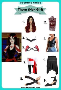 the costume guide for thorn hex girl