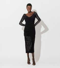 Chantal Midi Dress | Black Dresses Cleobella | Sustainable fashion | fall dresses for wedding guests | sustainable party dresses | Party Dresses Winter, Winter Dresses For Wedding, Dresses For Vacation, Stem Courses, Dresses For Wedding Guests, Fall Fashion Dresses, Mesh Midi Dress, Everything Is Connected, Midi Dress Black