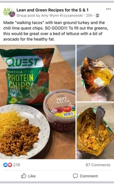 the food is being displayed on the facebook page, and it looks like they are going to