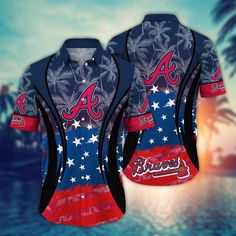 MLB Atlanta Braves Hawaiian Shirt Vibrant Aloha For Cool Fans  It’s the perfect combination of Hawaiian style and MLB fandom. These unique MLB Hawaiian shirts are a must-have for football enthusiasts. Show your team spirit in a fun and tropical way by the beauty of Hawaii. Made from high-quality materials, they provide comfort and breathability, keeping you cool during game days or outdoor activities. Stand out from the crowd and show your love for both football and tropical vibes.Produc... Hawaiian Style, Hawaii Shirt, Stylish Shirts, Cooling Fan, Atlanta Braves, Hawaiian Shirt, Summer Shirts, Mlb, Fashion Games