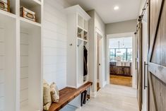 the entryway is clean and ready to be used as a mudroom or dressing room