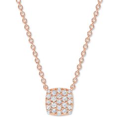 in stock Formal Rose Gold Necklaces With Pave Setting, Formal Rose Gold Necklace With Pave Setting, Formal Rose Gold Pave Set Necklace, Formal Rose Gold Diamond Necklace With Pave Setting, Fine Jewelry Rose Gold Diamond Necklace With Pave Setting, Rose Gold Cubic Zirconia Diamond Necklace With Pave Setting, 14k Rose Gold Necklace With Pave Setting, Gourmet Gifts, Back To School Gifts