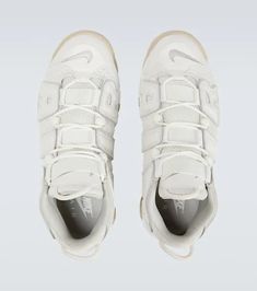 Inspired by the 90s, Nike's Air More Uptempo sneakers are made from white mesh with light grey and beige suede trims. The pair is set on signature cushioned soles and finished with graffiti-inspired lettering..Toe shape: round toe.Sole: fabric insole, rubber sole.Upper: leather.Comes with a box.Made in Vietnam.Designer color name: Phantom/Lt Iron Ore-White-.Closure: lace-up.Lining: fabric.True to size.US sizes Nike Mesh Sneakers With Translucent Outsole, White Mesh Sneakers With Rubber Sole, White Basketball Shoes With Contrast Sole For Streetwear, White Sneakers With Translucent Outsole For Streetwear, White Custom Sneakers With Translucent Outsole In Mesh, White High-top Sneakers With Rubber Waffle Outsoles For Sports, Custom White Mesh Sneakers With Translucent Outsole, White Basketball Shoes With Rubber Sole For Streetwear, White Custom Sneakers With Translucent Outsole For Light Sports