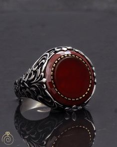 Men's Agate statement ring which will give you a head turning presence. This unique, vintage style, engraved ring has an exquisite design for the polished, refined, and distinguished man. Perfect for casual and formal events, it will make your friends envious as you walk into the room full of confidence and pride and command attention. Looking for a unique, one of a kind GIFT FOR HIM, groomsman gift, father's day gift, teacher day gift? Look no further. This cool gemstone ring is the right answe Vintage Carved Rings For Gifts, Vintage Carved Rings As Gifts, Vintage Carved Rings For Gift, Classic Agate Rings For Formal Occasions, Classic Agate Signet Ring As Gift, Classic Agate Signet Ring For Gift, Vintage Agate Rings For Anniversary, Classic Agate Signet Ring For Formal Occasions, Classic Agate Rings For Anniversary