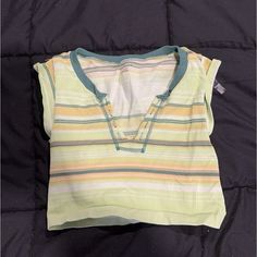 Never Worn, No Tags, Multi Colored Urban Outliers Top, Size M/L Casual Lime Green Tops For Summer, Go For Gold Urban, Lime Green Sleeveless Top For Spring, Light Green Cotton Tops For Summer, Yellow Casual Summer Tops, Casual Yellow Summer Tops, Casual Green Tops For Day Out, Casual Multicolor Tops From Urban Outfitters, Green Cotton Top For Day Out