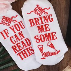 Aniwon Christmas Wine Socks Saying If You Can Read This Socks Bring Me Wine Beer Crew Printed Winter Warm Funny Socks For Women Mens Christmas Gifts Mens Christmas Gifts, Pineapple Palm Tree, Ankle High Socks, Wine Socks, Sparkle Socks, Dog Socks, Over The Knee Socks, Socks For Women, Funny Socks