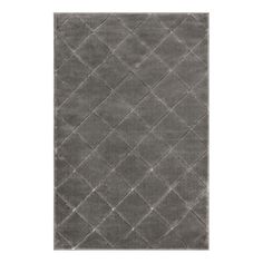 a gray rug with diamond design on the bottom, and an area rug in the middle