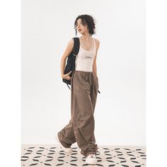 Age: 18-24 years oldSize: M L XLFabric: Other/otherStyle: VersatileWomen's trouser waist height: natural waistColor classification: dark gray light coffee colorSKU: MS2875Year Season: Spring 2023Thickness: RegularClothing style details: StrapsTrouser length: Long pantsWomen's pants type: cargo pantsMaterial composition: 100% of other materials Harajuku 90s, Parachute Cargo Pants, Spring Outfits For School, Parachute Cargo, Oversized Pants, 2000s Clothes, Gray Light, Type Of Pants, Dress Suits