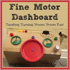 this is an image of a wooden toy dashboard