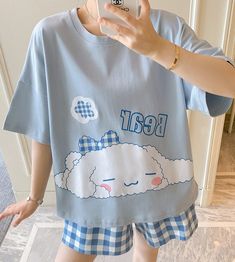 Fashion Anime Pajamas Suits PN4906 ●Size: M: for 155-160cm,40-50kg L: for 161-166cm,50-58kg XL: for 167-172cm,58-68kg XXL: for 170-175cm,68-75kg ●Material:soft Cloth (Please allow 1-3cm differs due to manual measurement.As different computers display colors differently,the color of the actual may vary slightly from the above images.Thanks for your understanding.) ●About Shipping: We attach great importance to the orders of each customer and parcel delivery. 1.Processing time: 2-3 business days. 2.Shipping time: 10-15 business days to US, please allow 3-4 weeks shipping to other country.(Shipping times can be affected by variable customs clearance times or public holidays.) Light Blue Short Sleeve Top For Sleepover, Blue Crew Neck Sets For Sleepover, White Crew Neck Sets With Cartoon Print, White Crew Neck Set With Cartoon Print, Cotton Sleep Set With Crew Neck, Cotton Crew Neck Sleep Sets, Spring Cartoon Print Crew Neck Sets, Crew Neck Cotton Sleep Sets, Light Blue Short Sleeve Top For Bedtime