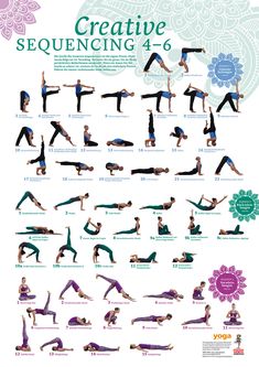 the poster shows how to do yoga for beginners