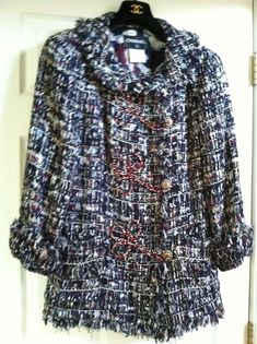 Chanel 10C NEW TAGS Tweed LESAGE Multicolor Jacket Coat Gripoix buttons FR42 $9K | eBay Coco Chanel Fashion, Chanel Tweed, Chanel Jacket, Basic Jackets, Chanel Vintage, Current Styles, Chanel Fashion, Cc Logo, Vintage Chanel