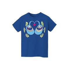 Your stylish kiddo will love the fun look of this kid's 8-20 A Couple Of Anglerfish Valentine graphic tee.Your stylish kiddo will love the fun look of this kid's 8-20 A Couple Of Anglerfish Valentine graphic tee.FEATURES Crewneck Short sleeves Soft Feel CottonFABRIC & CARE Cotton Machine wash Imported Size: Medium. Color: Royal. Gender: male. Age Group: kids. Blue Family Matching T-shirt With Cartoon Print, Family Matching Blue T-shirt With Cartoon Print, Blue Family Matching T-shirt With Character Print, Blue Shark Design Short Sleeve Tops, Blue Short Sleeve T-shirt With Shark Design, Blue Short Sleeve Top With Shark Design, Blue Fun T-shirt For Playwear, Fun Blue T-shirt For Playwear, Valentine Graphic